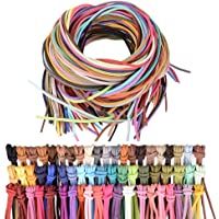 60pcs 60metros 3mm Cuerda Cuero Cordón Pulsera Plana 60 Colores Hilo Cuero Collar Colgante Manualidades Fabricación de…
